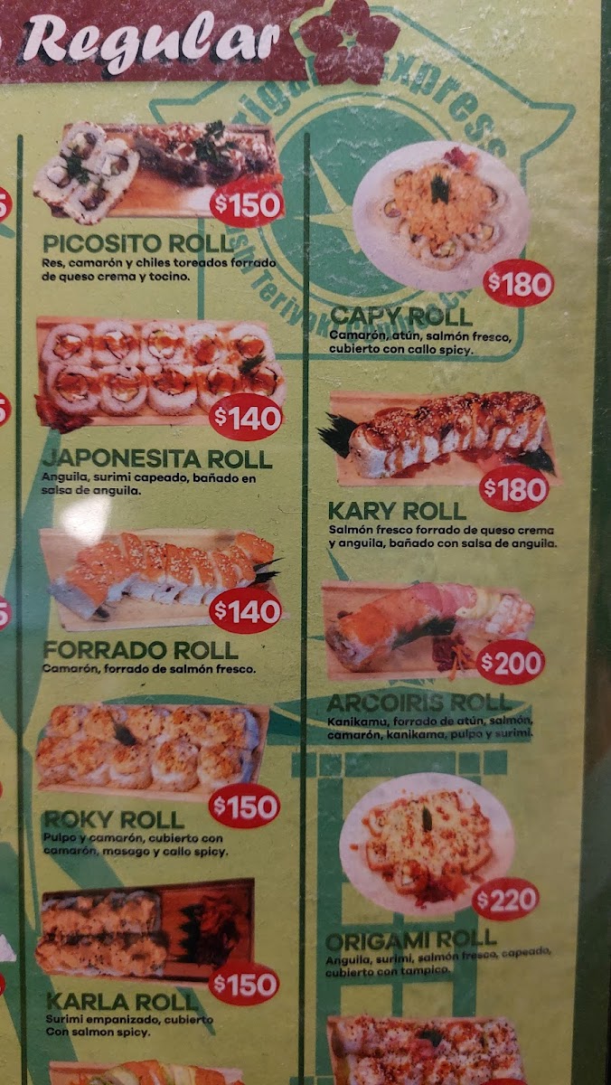 Origami Express Novena Menu - Image 1